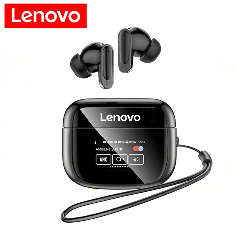 Earphones - เลอโนโว V11 TWS หูฟังไร้สายหน้าจอสัมผัสจอแสดงผลดิจิตอลชุดหูฟังบลูทูธในหู ANC หูฟังลดเสียงรบกวนพร้อมไมโครโฟน
