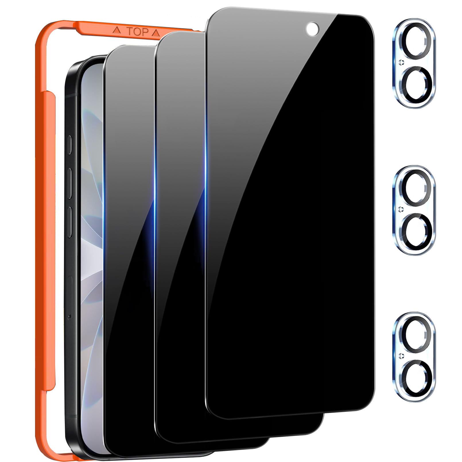 Anti Spy Privacy Glass Case - ฟิล์มกันรอยแบบปกปิด 3 ชิ้น สำหรับ iPhone 17