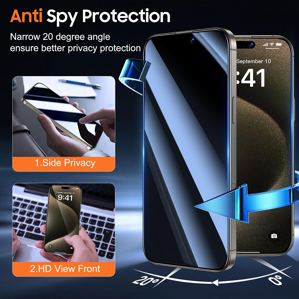 กระจกกันรอยแบบป้องกันการสอดแนม - Anti Spy Privacy Glass Case บทวิจารณ์และราคา