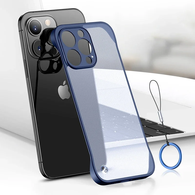 สําหรับIphone 16 15 14 Pro Max - Ultra Thin Frameless Phone Cover บทวิจารณ์และราคา